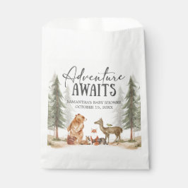 Adventure Awaits Woodland Baby Shower Bedankzakje