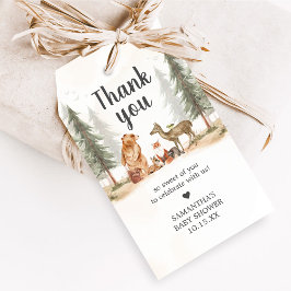 Adventure Awaits Woodland Baby Shower Favor Tags Cadeaulabel
