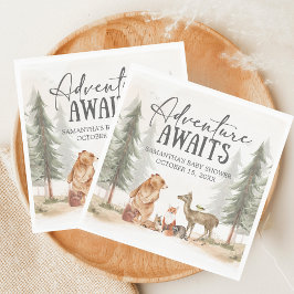 Adventure Awaits Woodland Baby Shower Servet