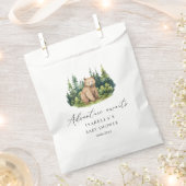 Adventure Awaits Woodland Beer Baby shower Bedankzakje (Geknipt)
