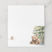 Adventure Awaits Woodland Beer Baby shower Plaatskaartje (Buitenkant ongevouwen)