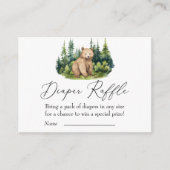 Adventure Awaits Woodland Beer luier Raffle Informatiekaartje (Voorkant)