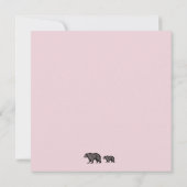 Adventure Awaits Woodland Beer Roze Baby shower in Kaart (Achterkant)