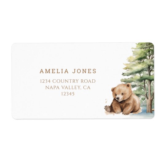 Adventure Awaits Woodland Beer Verzendadres Etiket (Voorkant)