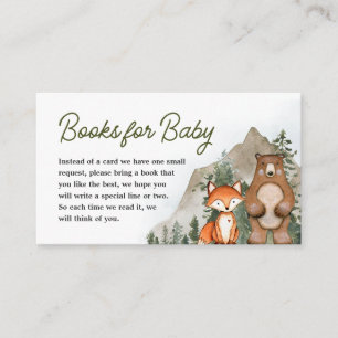 Adventure Awaits Woodland Books voor Baby Informatiekaartje