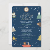 Adventure Awaits Woodland Boy Baby shower Kaart (Voorkant)