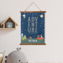 Adventure Awaits Woodland Boy Kinder Wall Decor