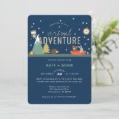 Adventure Awaits Woodland Boy Virtueel Baby shower Kaart (Staand voorkant)