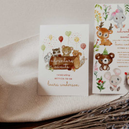 Adventure Awaits Woodland Creatures Baby shower Poster