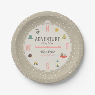 Adventure Awaits Woodland Girl Baby shower Papieren Bordje