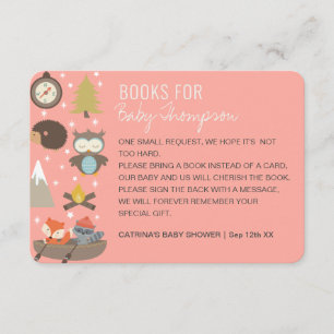Adventure Awaits Woodland Girl Books Baby Request Informatiekaartje