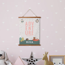 Adventure Awaits Woodland Girl Wall Decor