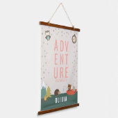 Adventure Awaits Woodland Girl Wall Decor Hangend Wandkleed (Gebogen)