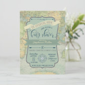 Adventure Baby Boy Shower-uitnodigingen Kaart (Staand voorkant)