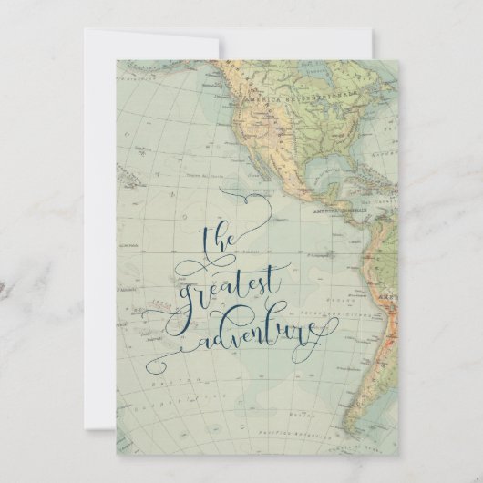 Adventure Baby Boy Shower-uitnodigingen Kaart (Achterkant)