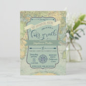 Adventure Baby Boy Sprinkle Invitations Kaart (Staand voorkant)