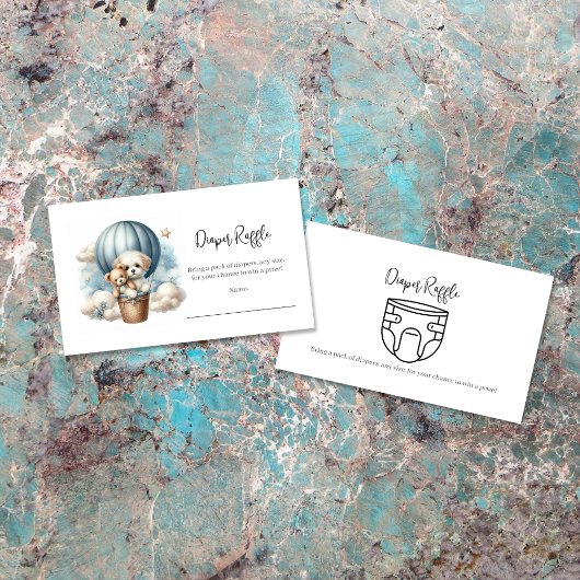 Adventure Baby Luier Raffle Puppy Hete Luchtballon Informatiekaartje