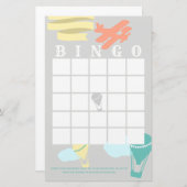 Adventure Baby shower Bingo Briefpapier (Voorkant / Achterkant)