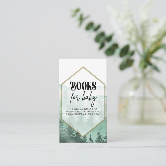 Adventure, Baby shower, boeken voor baby Informatiekaartje (Staand voorkant)