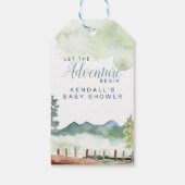 Adventure-Baby shower Cadeaulabel (Achterkant)