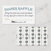 Adventure Baby shower Diaper Raffle Card Informatiekaartje (Voorkant / Achterkant)