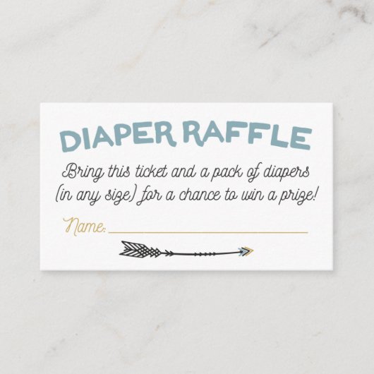 Adventure Baby shower Diaper Raffle Card Informatiekaartje (Voorkant)