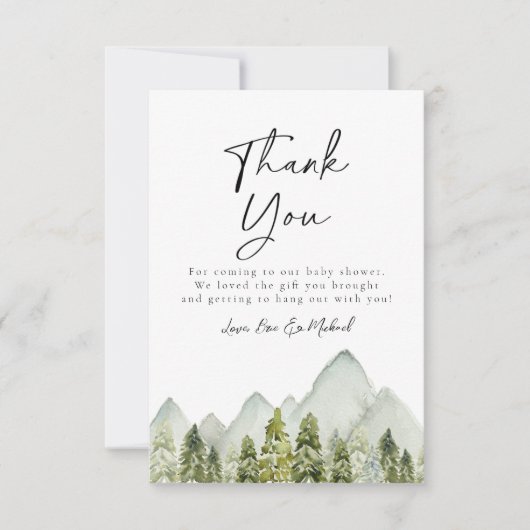 Adventure-Baby shower - Hartelijk dank Bedankkaart (Voorkant)