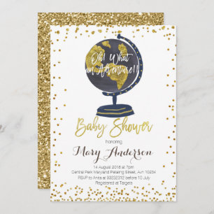 Adventure Baby shower Invitation Boy Kaart