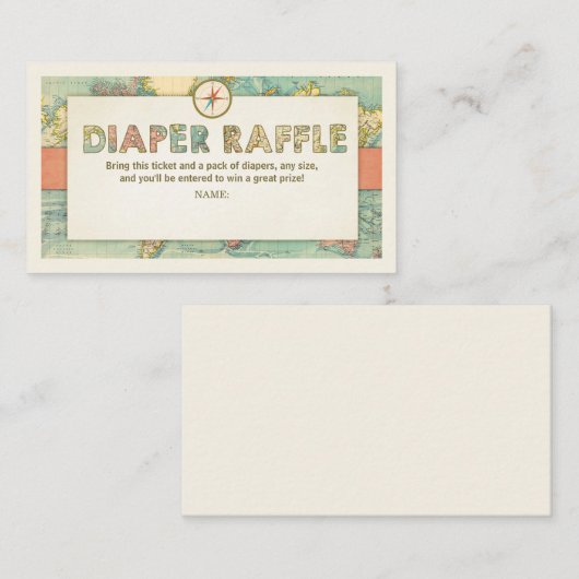 Adventure-Baby shower met minder draagtas Informatiekaartje (Voorkant / Achterkant)