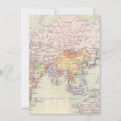 Adventure Baby shower Pink Floral Map Wereld Kaart (Achterkant)