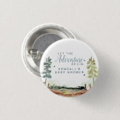 Adventure-Baby shower Ronde Button 3,2 Cm (Voorkant /achterkant)