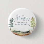 Adventure-Baby shower Ronde Button 3,2 Cm (Voorkant)