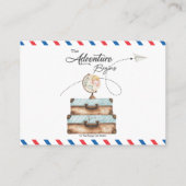 Adventure Baby shower Travel Books voor Baby Informatiekaartje (Achterkant)