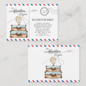 Adventure Baby shower Travel Books voor Baby Informatiekaartje (Voorkant / Achterkant)