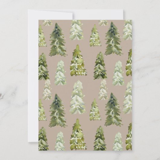 Adventure-Baby shower-uitnodiging | Bossen Kaart (Achterkant)