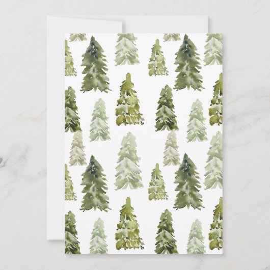 Adventure-Baby shower-uitnodiging | Bossen Kaart (Achterkant)