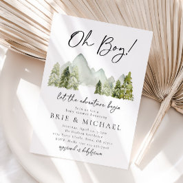 Adventure-Baby shower-uitnodiging | Bossen Kaart