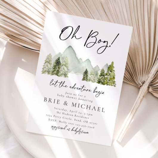 Adventure-Baby shower-uitnodiging | Bossen Kaart