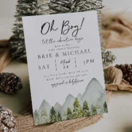 Adventure-Baby shower-uitnodiging | Bossen Kaart