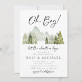 Adventure-Baby shower-uitnodiging | Bossen Kaart (Voorkant)