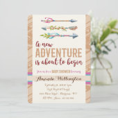 Adventure-Baby shower-uitnodiging Kaart (Staand voorkant)