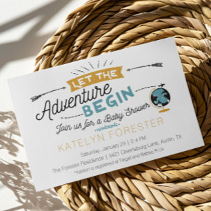 Adventure-Baby shower-uitnodiging Kaart