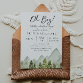 Adventure-Baby shower | Waterverf bomen Kaart