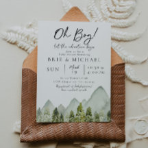 Adventure-Baby shower | Waterverf bomen