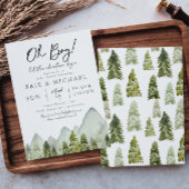 Adventure-Baby shower | Waterverf bomen Kaart