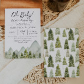 Adventure-Baby shower | Waterverf bomen Kaart