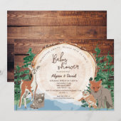 Adventure Baby shower Waterverf bomen Woodland Kaart (Voorkant / Achterkant)
