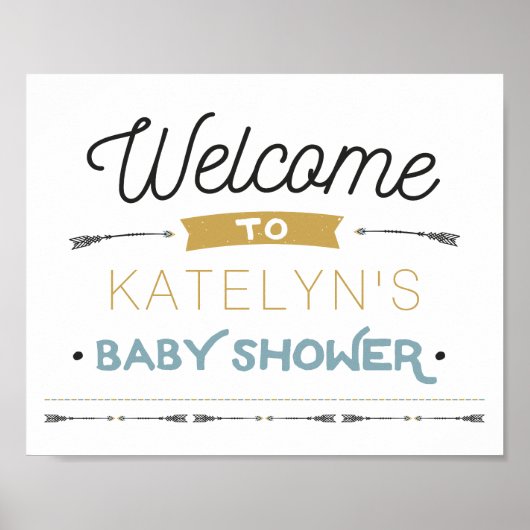 Adventure Baby shower Welkomstteken Poster (Voorkant)