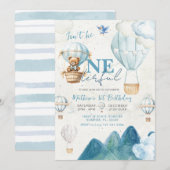 Adventure Beer Hot Air Balloon Mountain Verjaardag Kaart (Voorkant / Achterkant)