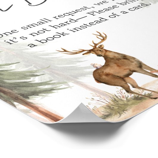 Adventure Begin Baby Shower Books for Baby Sign Poster (Hoek)